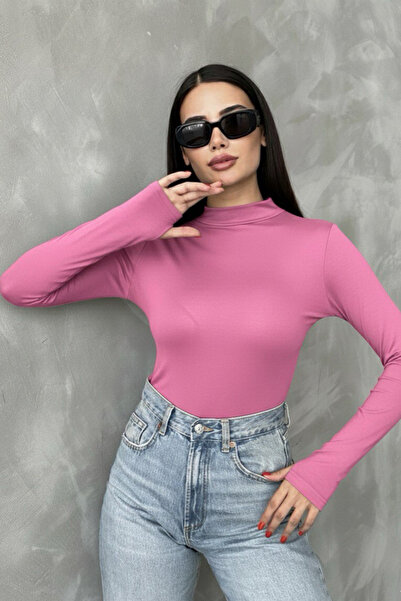 oshebu Women's Bodysuit with Finger Detail – Long Sleeves | Flexible and Soft Fabric