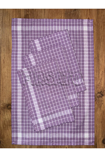 Fırsato Grida Checkered 4-Piece Kitchen Towel Set |   Drying Cloth, Oeko-Tex ...