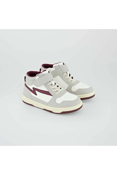 KİABİ حذاء رياضي عالي الرقبة بثلاثة ألوان أحمر