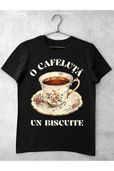 GRIZZLY SHOP.RO Tricou Femei O Cafeluţă Un Biscuite