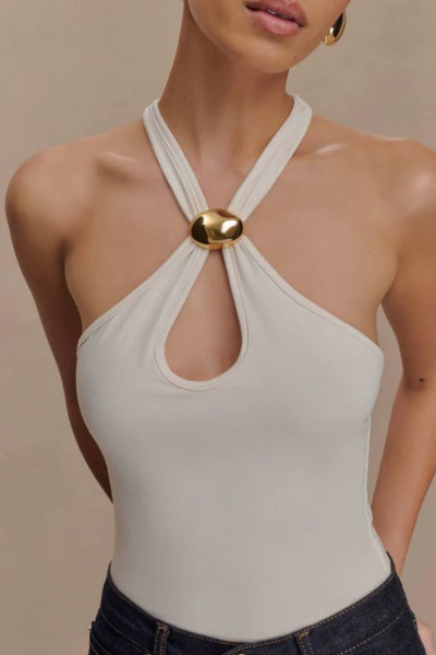 Trend aksesuar Metal Oval Form Geçmeli Aksesuar