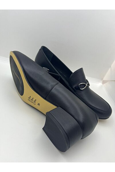 VEYİS USTA Thick Heeled Casual Stylish Genuine Leather