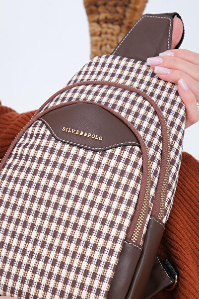 Silver Polo Silver & Polo Brown Yellow - Brown Sp959 Women's Body Bag