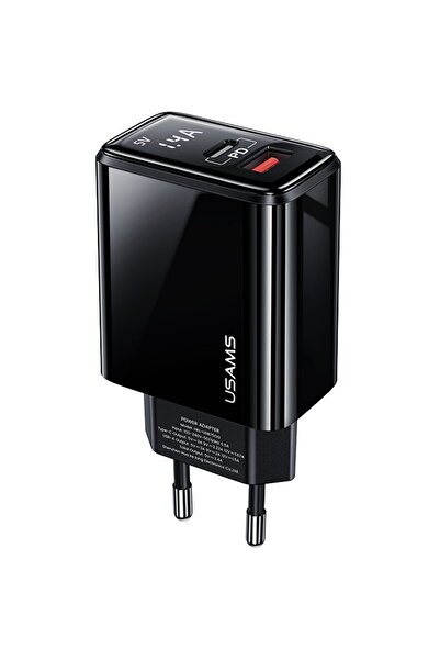 Usams KF235187 Type-C PD 20W, USB QC3.0 Black