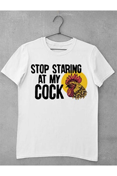 GRIZZLY SHOP.RO Men's T-Shirt Stop Staring at my Cock