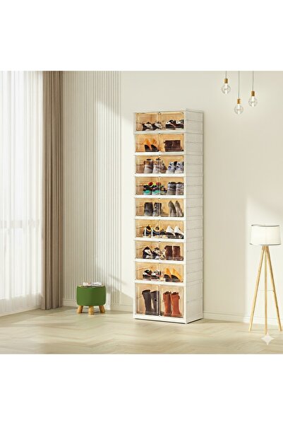 MASKY Kurulum gerektirmeyen Katlanabilir Ayakkabı Saklama Kutusu 9 katlı