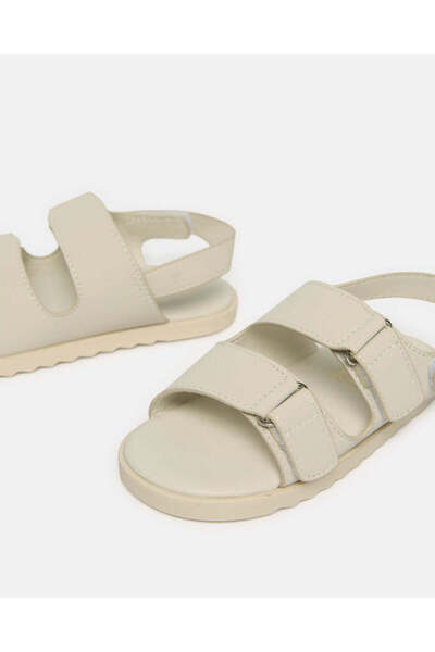 REDTAG Infant Boys Ecru Buckle Strap Sandals