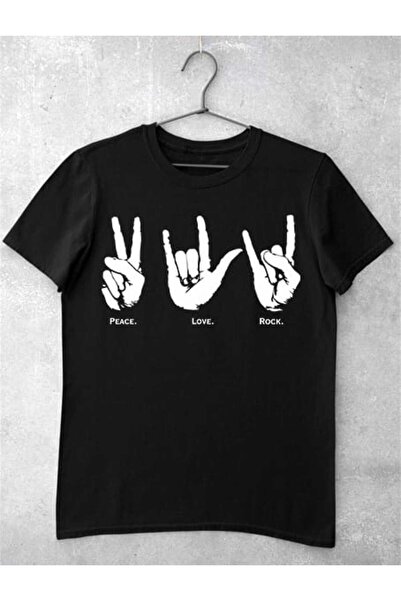 GRIZZLY SHOP.RO Tricou Femei Peace Love Rock