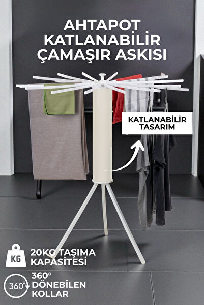 Nandy Home Katlanabilir Ahtapot Model Çamaşır Kurutmalık - Çamaşır Kurutma Askısı