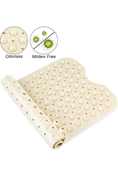 SULFAR Non-slip bathtub mat with adhesive bases and drainage holes - Sulfar, 40 × 16 in, Beige