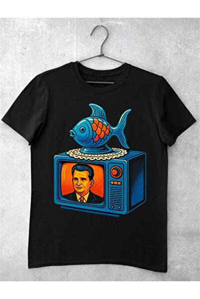 GRIZZLY SHOP.RO Tricou Femei Peştele Mileul si Tv-ul