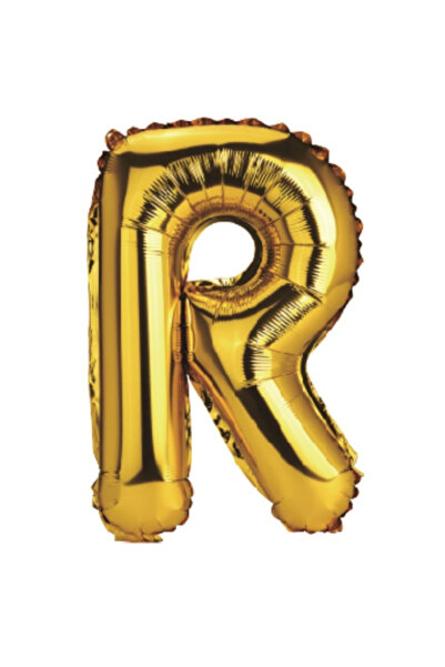 Mirific Party Balon petrecere, folie metalizată aurie, 80 cm, litera R