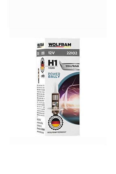 WOLFRAM Germany - 12 Volt 100 Watt H1 Ampul Takımı - 2 Adet