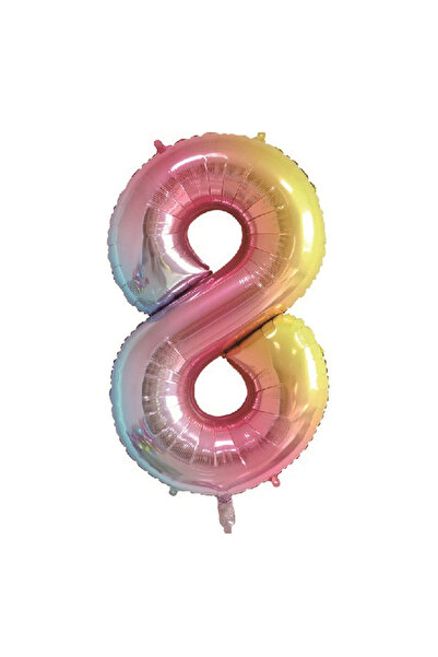 Mirific Party Balon petrecere, folie metalică curcubeu, 100 cm, numărul 8