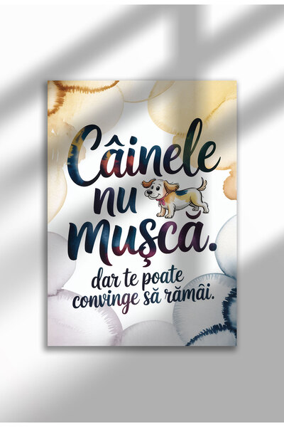 21mxm Poster Canvas Unframed Dog Quote in Romana - Print Digital - Cainele Nu...