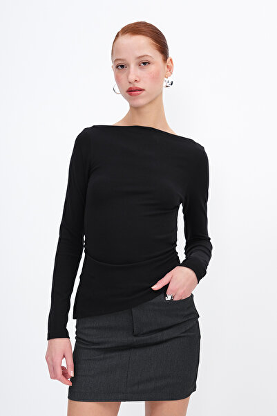 Addax Μπλούζα με κορδόνια στο πλάι B12614