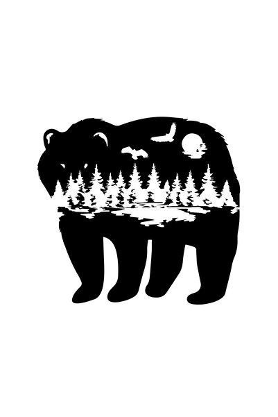 4Decor Autocolant decorativ de perete - Ursuleț, 70 x 50 cm