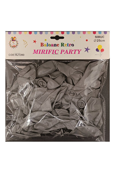 Mirific Party Party latex balloon, gray, 25 cm, 50 pcs