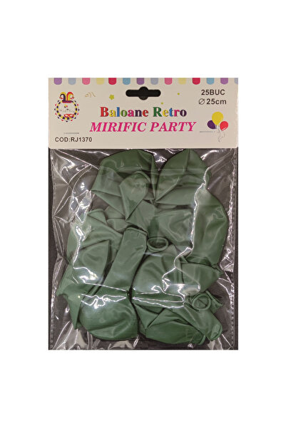Mirific Party Retro party balloon, latex, green, 25 cm, 25 pcs