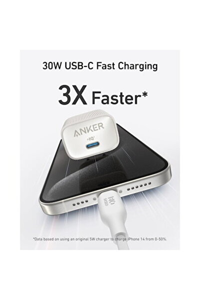 Anker Nano 4 30W USB-C, PowerIQ 3.0, PPS, White