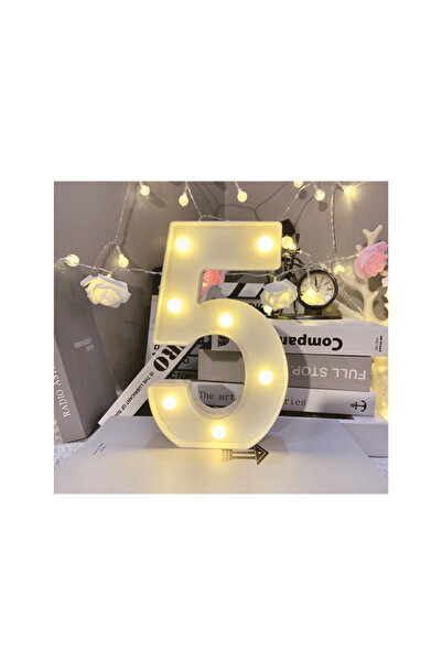 Mirific Party Lampă LED, 21×12,7×3,5 cm, alimentată cu baterii, numărul 5, PP...