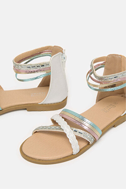 REDTAG Senior Girls Silver Strap Sandal