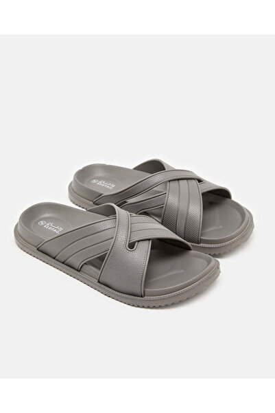 REDTAG Men Grey Molded With Criss Cross Strap