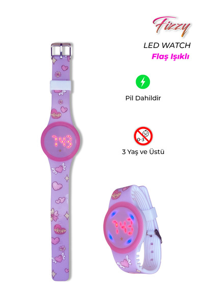 Bood Ks-209 Fizzy Led Flash Işıklı Dijital Saat | Renkli Aydınlatma, Alarm, Piller Dahil