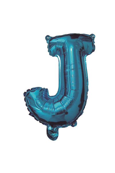 Mirific Party Balon petrecere, folie albastru metalizat, 80 cm, litera J