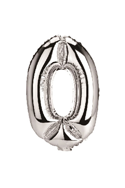 Mirific Party Balon petrecere, folie metalizată argintie, 40 cm, numărul 0