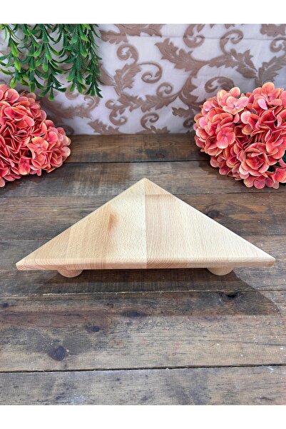 Bahar Home Bamboo Triangle Oil Stand with Ball Feet