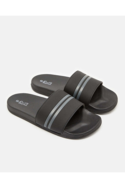 REDTAG Men Black Padded Slide