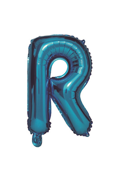 Mirific Party Balon petrecere folie metalizată albastră, 40 cm, litera R