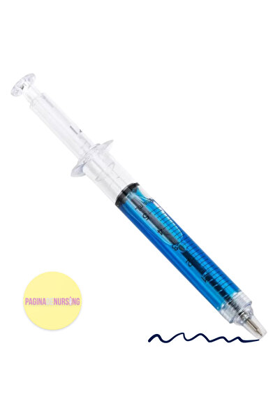Pagina de Nursing Pix formă Seringă Albastru (mină albastră)