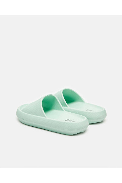 REDTAG Women Green Textured Slide