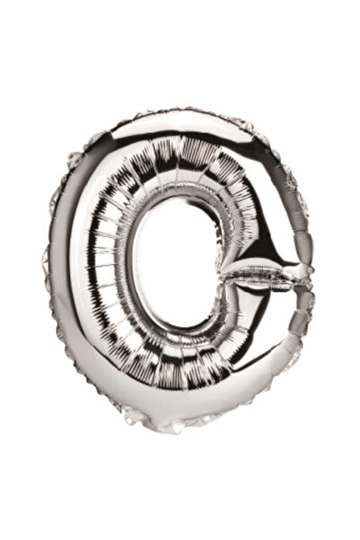 Mirific Party Balon petrecere, folie argintie metalizată, 80 cm, litera O