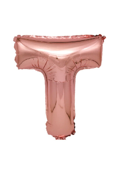 Mirific Party Balon petrecere, folie metalică roz, 40 cm, litera T