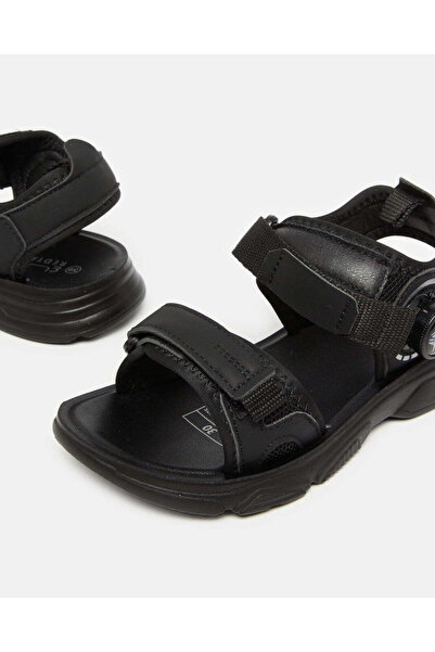 REDTAG Boys Black Sport Sandals
