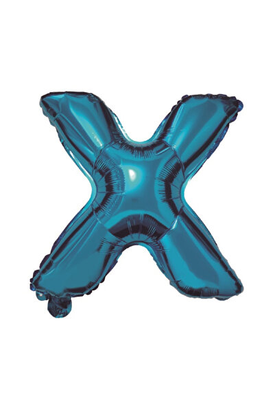 Mirific Party Balon petrecere, folie metalizată albastră, 40 cm, litera X