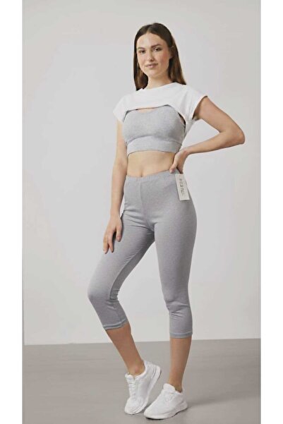 Wogi Kadın Esnek %100 Pamuklu Tayt