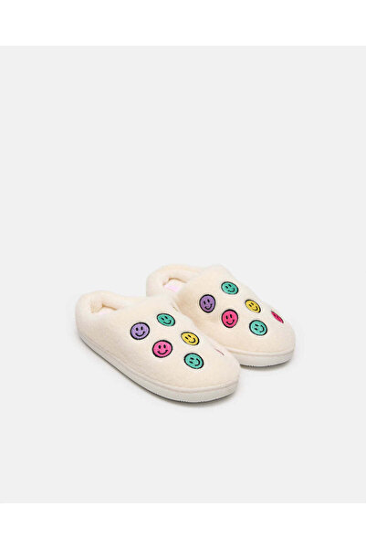 REDTAG Senior Girls White Emoji Slipper