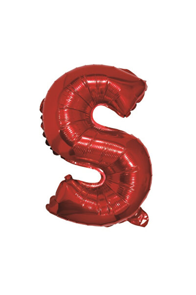 Mirific Party Party balloon, metallic foil red, 40 cm, letter S