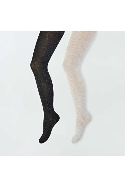 KİABİ 2 pairs of warm tights BLACK