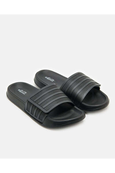 REDTAG Men Black Velcro Slide