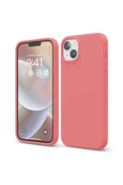 Casey Studios Husă de silicon iPhone 14 Plus, cu microfibră, subțire, de prot...