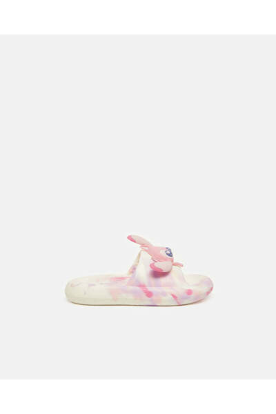REDTAG Girls White And Pink Stitch Slide