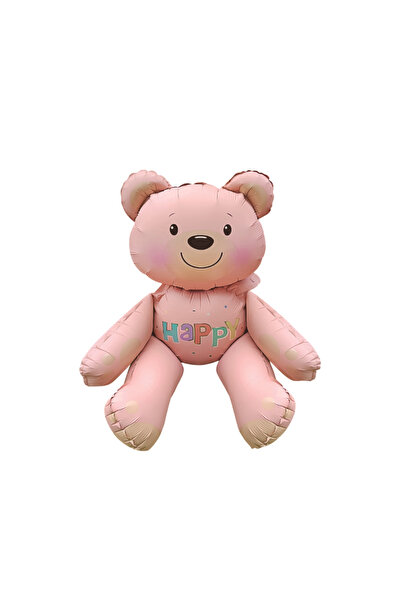 Mirific Party Balon petrecere roz din folie metalică, 77×70 cm, ursuleț de pluș