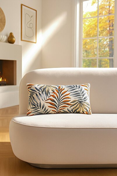 Premier Home Duck Leaf Throw Pillow Cover Blue Tile V1 35X70