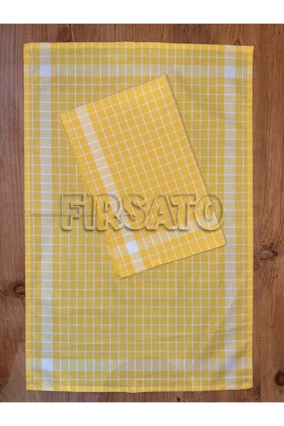 Fırsato Grida Checkered 4-Piece Kitchen Towel Set |   Drying Cloth, Oeko-Tex Certified, 45X65Cm