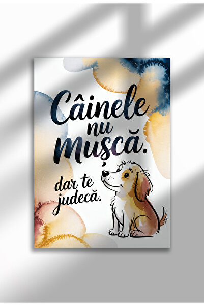 21mxm Poster pe pânză fără ramă cu citat de câine în limba română - Imprimeu ...